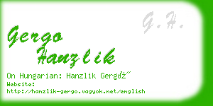 gergo hanzlik business card